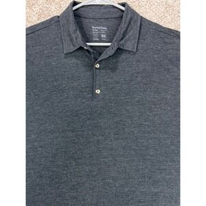 Fresh Clean Threads Polo Shirt Men XL Tall Charcoal Gray StratuSoft Blend Short